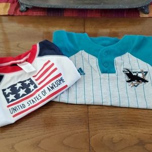 One piece short outfit one swim top